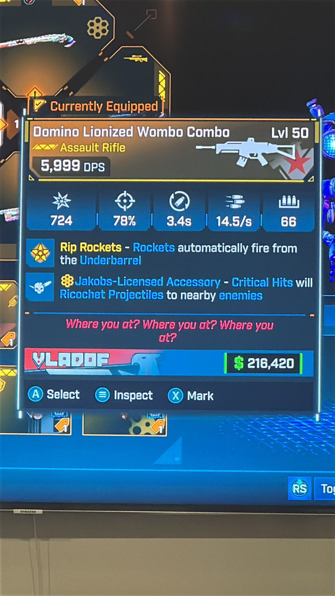 TrophyNerd's tweet photo. @ProdigyXL 

I have a kinetic wombo combo that I swear I got as a world drop months ago. Can you confirm these stats could be legit and that based on the stats it could possibly be a real world drop and not modded? https://t.co/Yy601CX4hR
