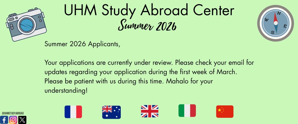 uhmstudyabroad's tweet photo. https://t.co/KxD6FH4HsZ