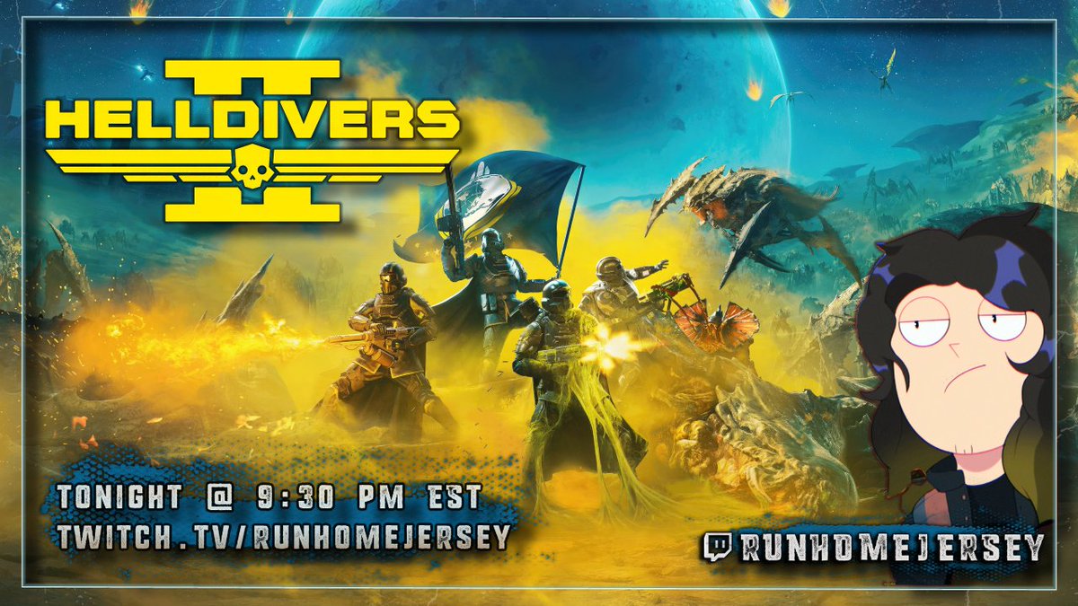runhomejersey's tweet image. 🔴We are 𝕃𝕀𝕍𝔼 &amp;amp; since the #MonsterHunterWilds servers are down- we're jumping back into some ℍ𝕖𝕝𝕝𝕕𝕚𝕧𝕖𝕣𝕤 𝟚! I had a blast with y'all last week, so I'm stoked. 

👉twitch.tv/runhomejersey

#HELLDIVERS2 #openlobby #twitchaffiliate