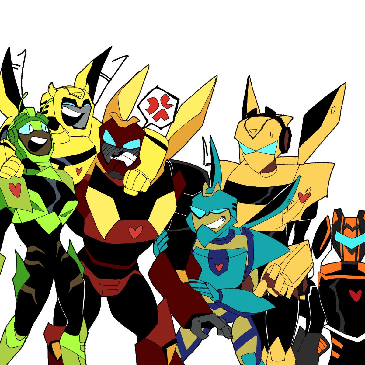 VO_3411's tweet image. Bee squad + Zipper! 
#transformers #tfa