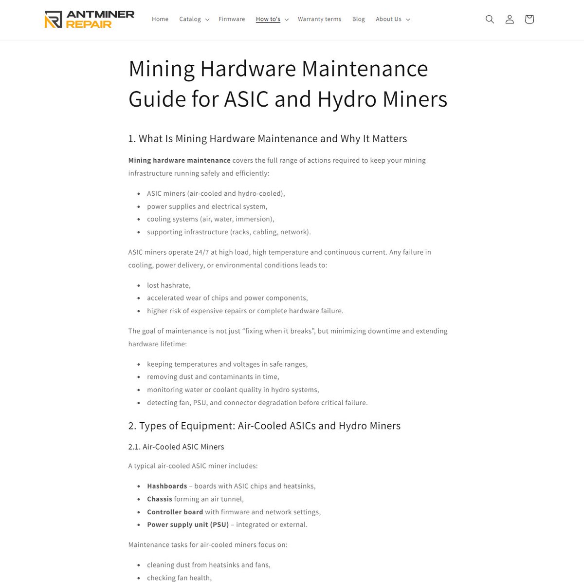 🛠Kudos to the team at Antminer Repair LLC for putting together this INSANE write up on "MINING Hardware Maintenance for ASICS"

📖Took me a while, but this was a really good read. Perfect Bathroom Reading! lol

Highly recommend it for those looking to jump into the ASIC Mining