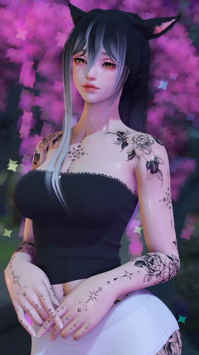 No tummy but here's a cutie ~ 🖤🤍
