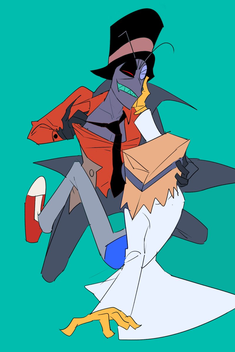 LymeNumbe's tweet image. 纸帽入侵了我的大脑！
其实我本来想画Slug穿新的情趣装……
#Villainous #Villanos #Paperhat 
#RELEASEVILLAINOUS