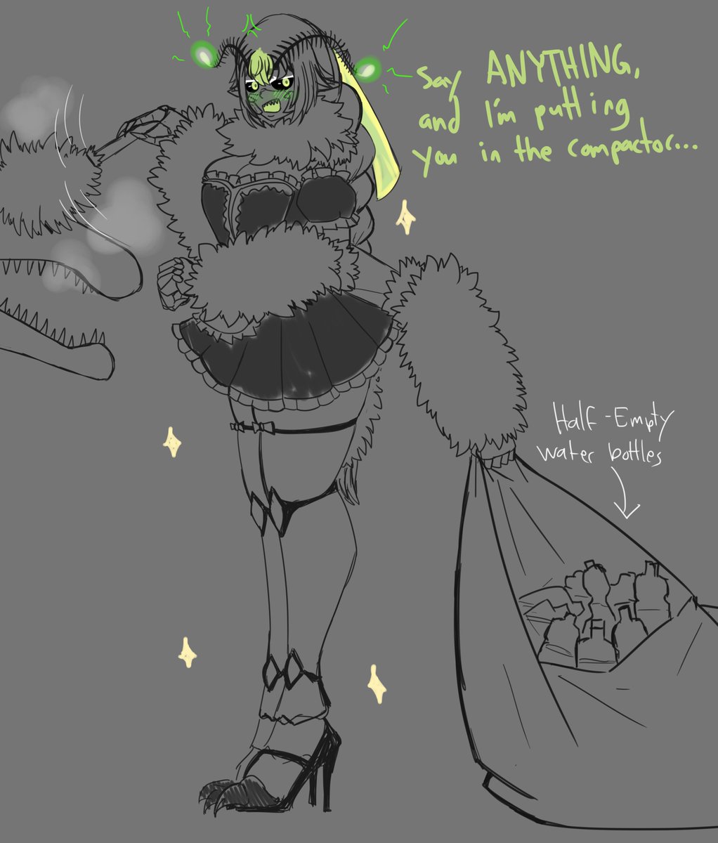 Aside from the Bunnysuit laser beam I also have a maid outfit Laser beam nobody is safe from 

#JunipArt