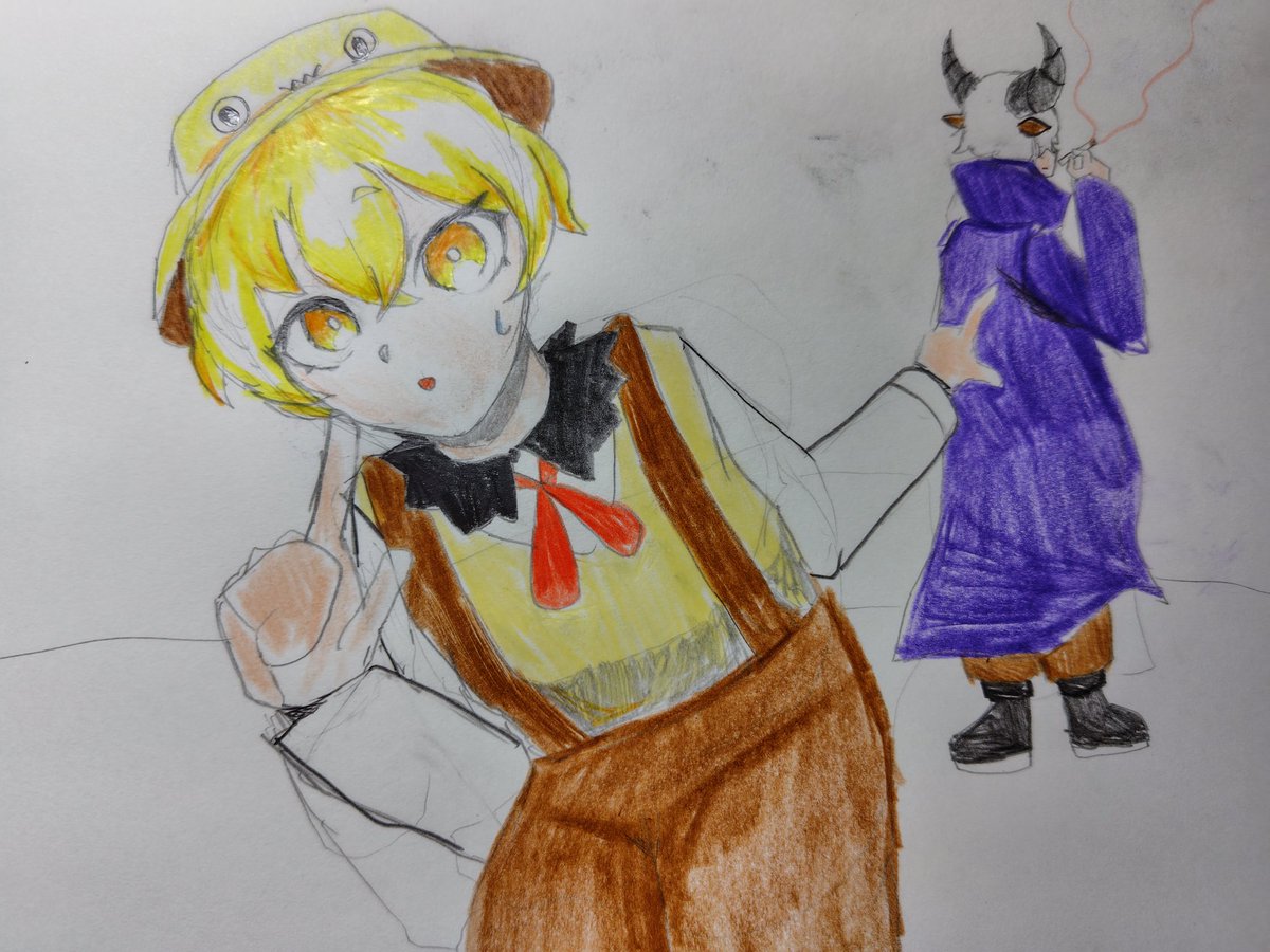 え～と?　捜査に協力してくれますか?

どるぴん✖髙江田ハサミ
#50人イラフト
#絵ンどるぴん