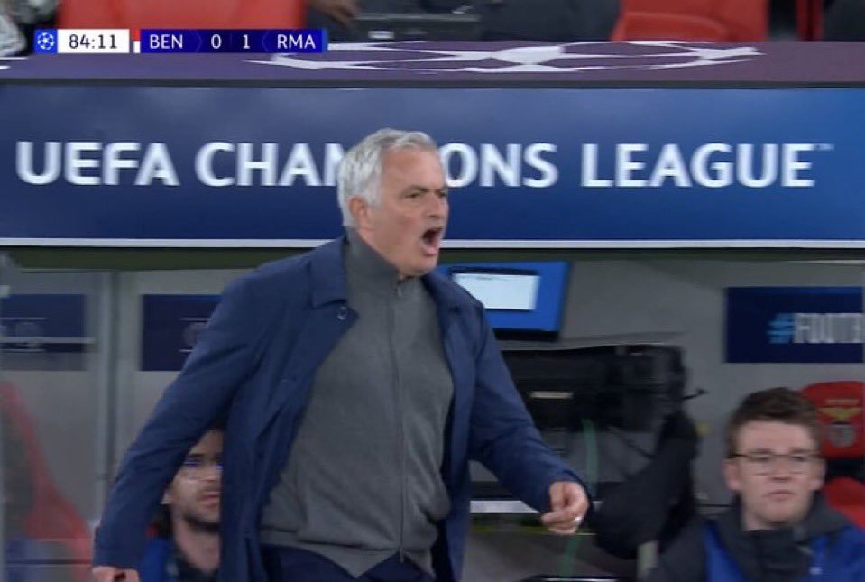 Mourinho lasting 90 minutes in the technical area in a Champions League knockout game would genuinely be more shocking than the result

#UCL #BENRMA