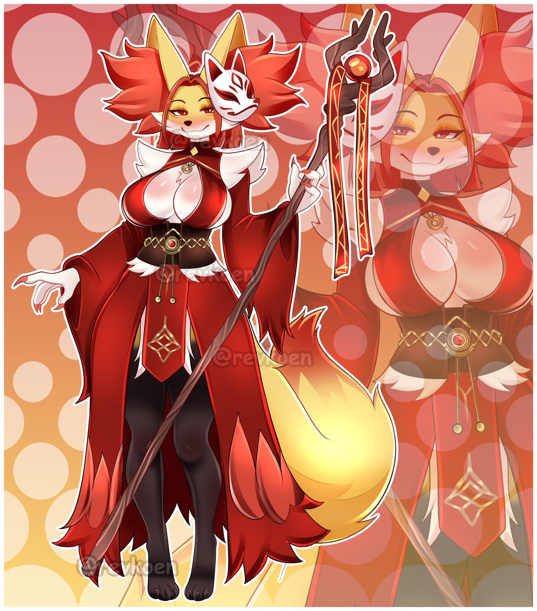 Braxien Kitsune Mage adopt 🔥