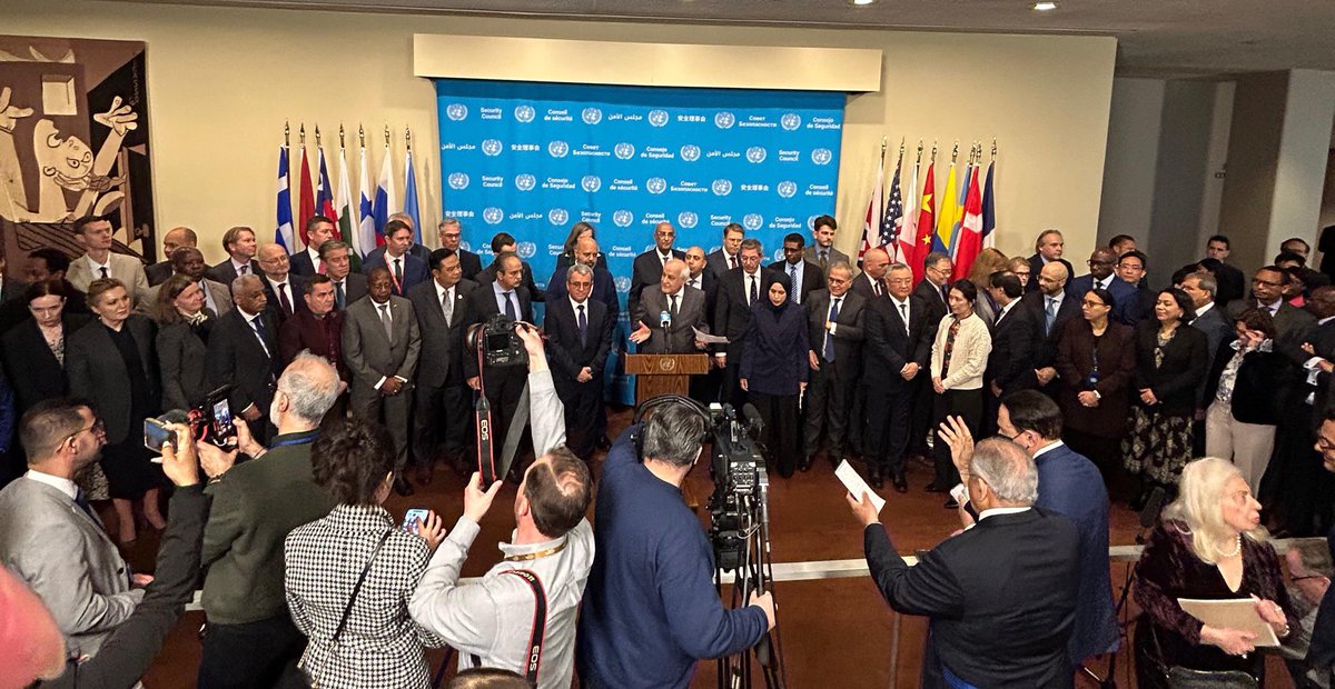 🇫🇮 joined a stakeout with 88 UN member states &amp; international organisations to strongly condemn unilateral Israeli decisions and measures aimed at expanding Israel’s unlawful presence in the West Bank.

🔗Read the full statement: