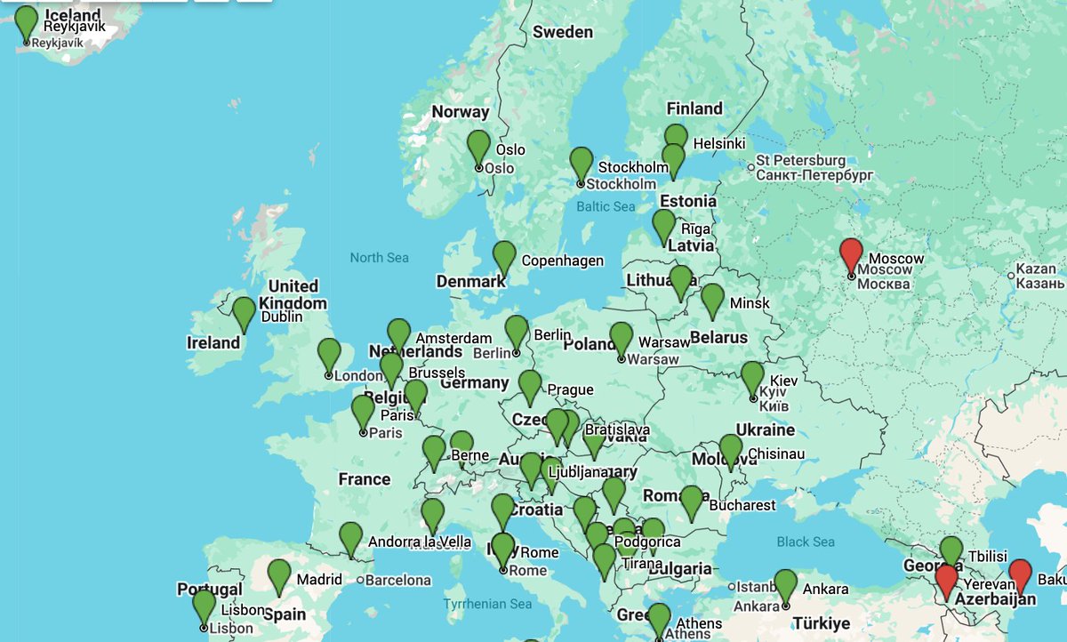 garysmi's tweet photo. @JjStanway @puffpuff65 Need to get some of the Wizz stuff off Luton to get onto the really esoteric places. We've sewn up most of Europe now, just Azerbaijan and Armenia left in terms of countries done. https://t.co/GKCXpS11vU
