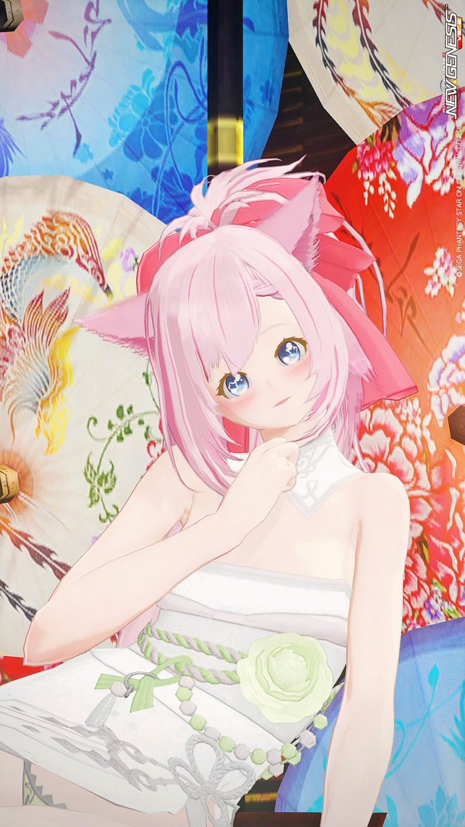 おはようございますᥫᩣ  ̖́-
今日はメンテSS🔧
☂️👘^.ˬ.^ฅ♡
 #PSO2NGS_SS 
 #メンテの日なのでssを貼る