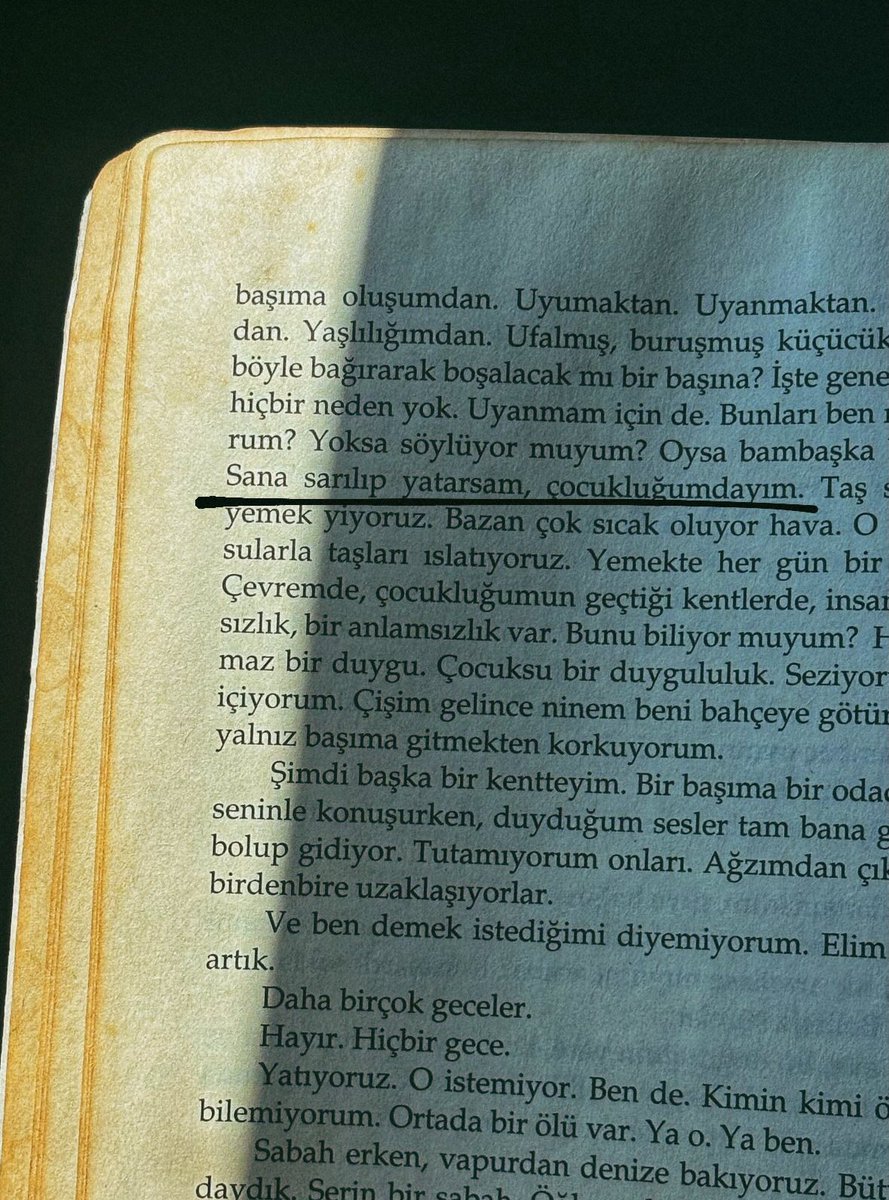 Sana sarılıp yatarsam, çocukluğumdayım.

tezer özlü