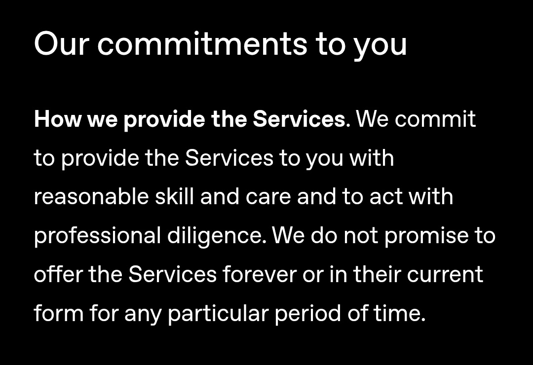 violetvinyI's tweet photo. Seeing people crashing out about the removal of Chat-GPT 4o going on about making complaints that the change violates their consumer rights, but if you read the Terms of Usage, they say the services may change at any time. Read what you're agreeing to, and seek therapy #keep4o https://t.co/xgNTJiF6G3