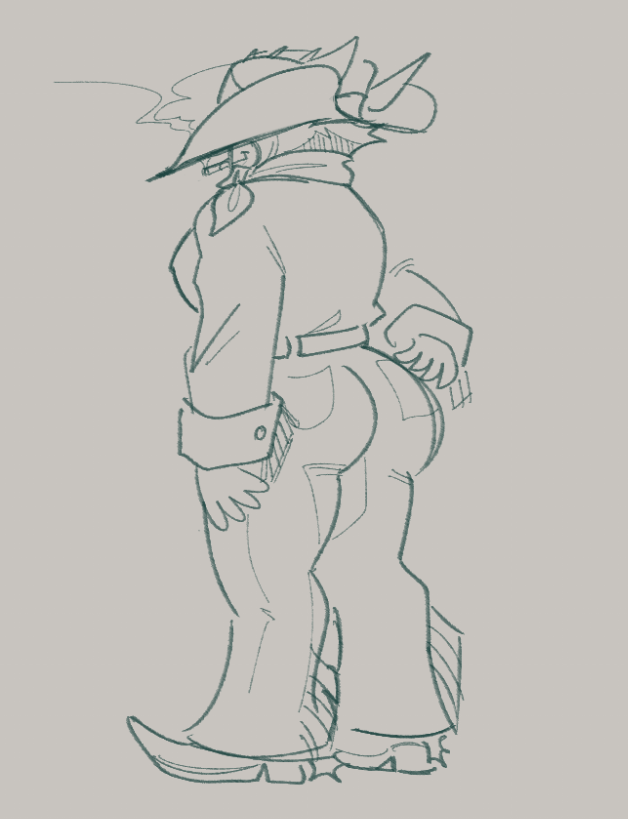 DUSETAPH's tweet image. scythe scratching fat ass