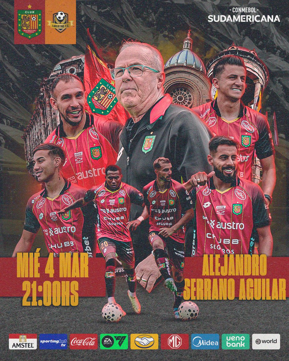 Estimado alcalde <a href="/czamoramatute/">Cristian Zamora M</a> hemos sido notificados oficialmente que el partido de #CopaSudamericana ante Libertad de Loja se jugará en el ASA. 

Gracias por sumar esfuerzos por nuestra ciudad. ¡La unión hace la fuerza! 💪🏻🦁

#VamosCUENCA 🔴⚫️