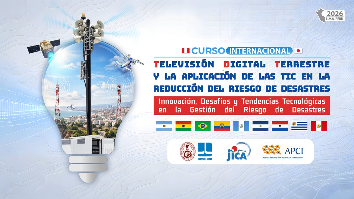 #INICTELUNITeInforma I #CursoInternacionalTDT

🇦🇷 🇧🇴 🇧🇷 🇪🇨 🇬🇹 🇳🇮 🇵🇾 🇺🇾 🇵🇪 Profesionales de nueve países participan en capacitación sobre uso de la TDT y las TIC en la gestión de riesgo de desastres.

🗞💻Más información: acortar.link/G9VDYl