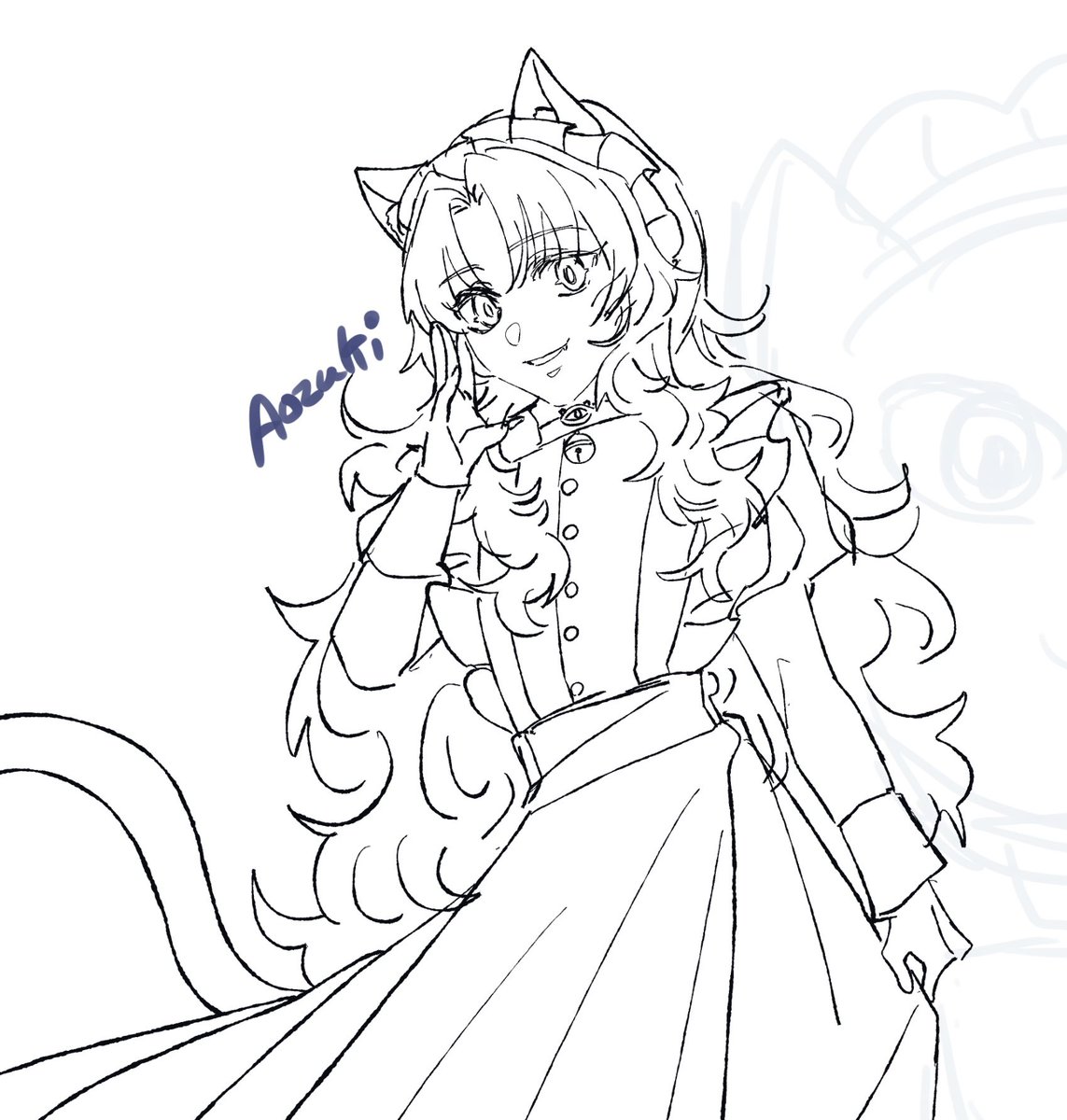 aozukisecond's tweet image. メイド😼