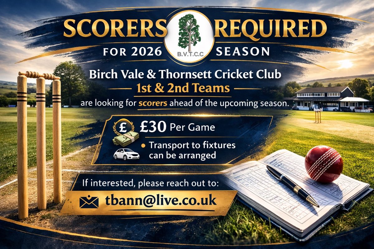 Birch Vale & Thornsett Cricket Club tweet media