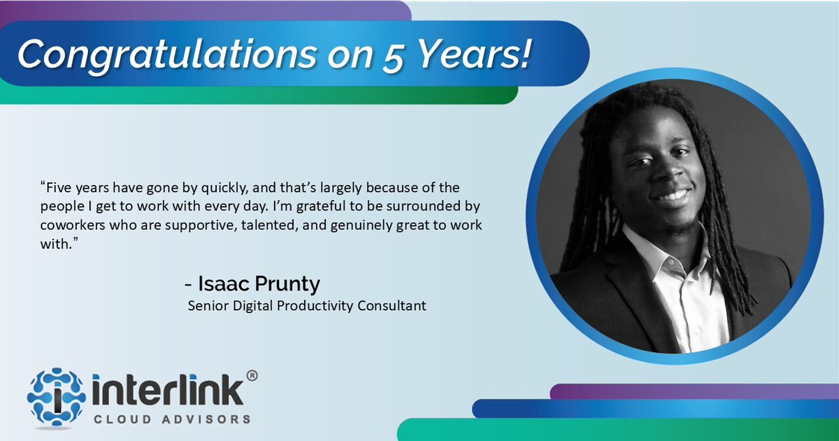 interlinkcloud's tweet photo. 🎉 Cheers to 5 Years at Interlink — Congratulations, Isaac Prunty! 🎉

Five years in, and your impact is easy to spot—even when you’re quietly making it happen behind the scenes. From jumping into complex projects late in the game to building smart, creative AI solutions that impress both teammates and customers, you bring a steady presence and thoughtful approach to everything you do.

Even with your love for travel and not staying in one place too long, we’re glad you’ve chosen to keep coming back to Interlink.

Thanks for everything you bring to the team—we’re lucky to have you along for the journey! ✈️👏

#Interlink #Workaversary #CompanyCulture #EmployeeEngagement