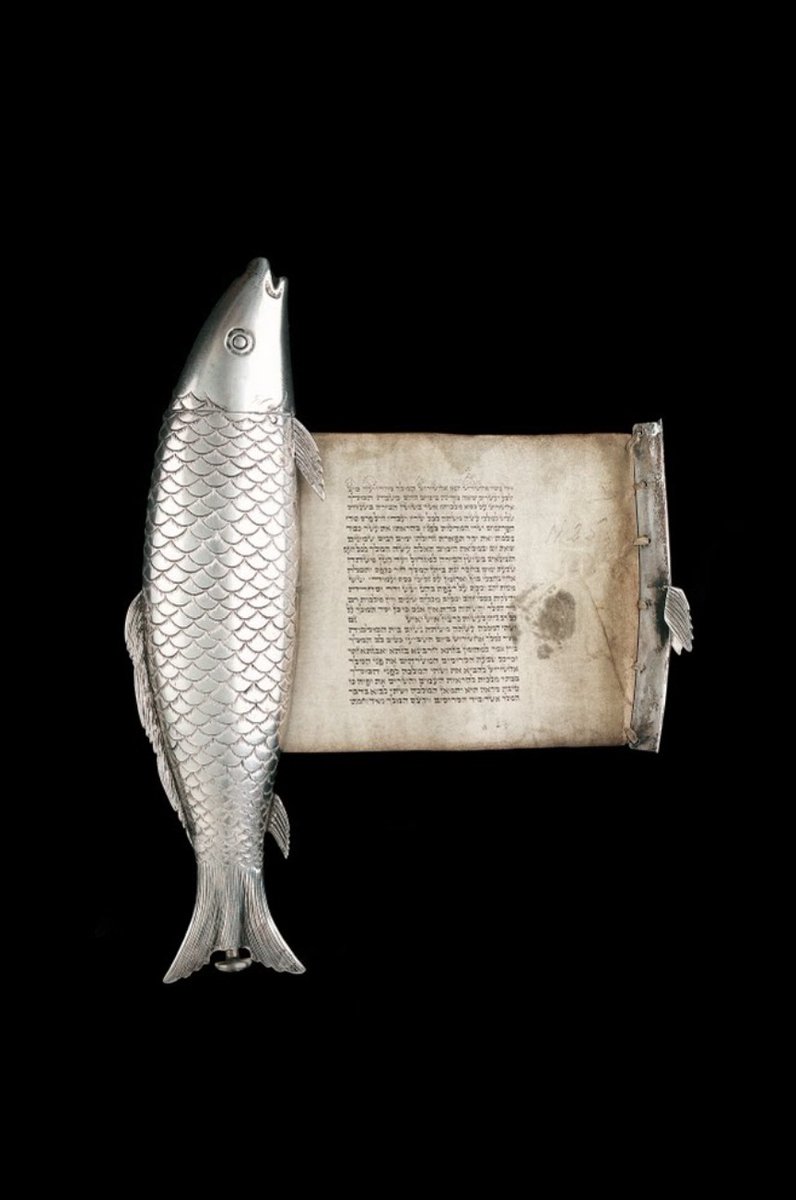 Book of Esther in fish-like case, Eastern Europe