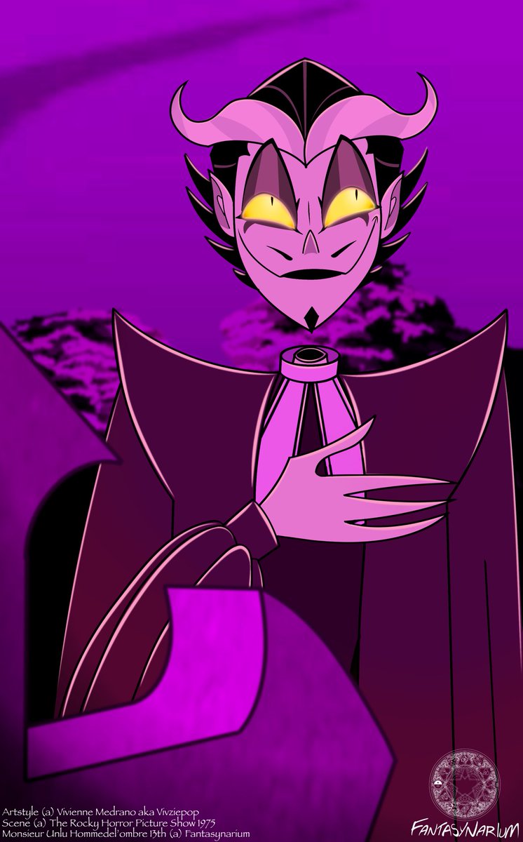 Fantasynarium92's tweet image. #hazbinhotel #Hazbinhoteloc #HazbinHotelVox #HazbinHotelAlastor #villains 
Got inspire of Both Alastor’s &amp;amp; Vox Church Outfits for my Villain Oc. And Something Iconic from “The Rocky Horror Picture Show”