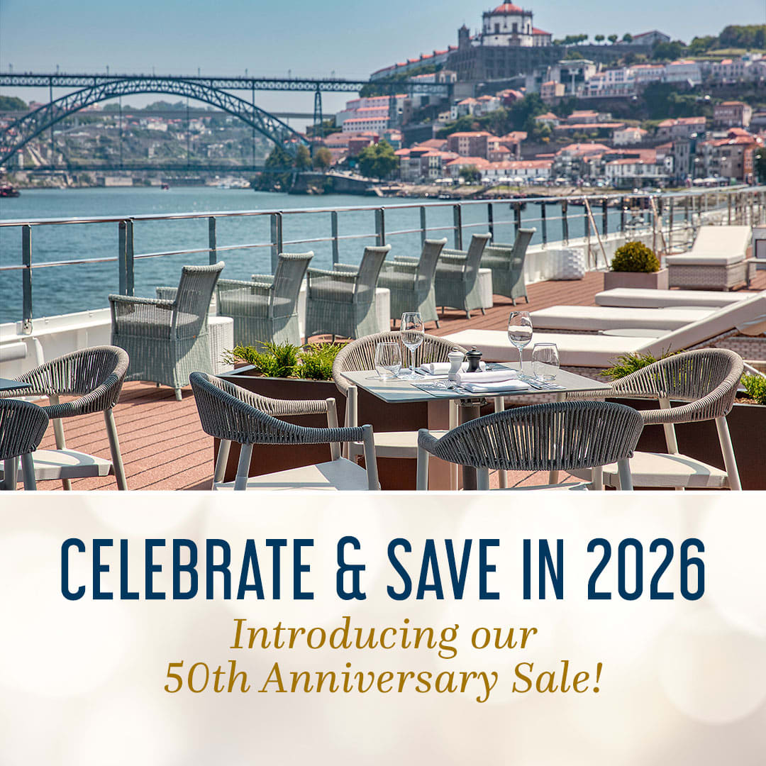 Introducing Uniworld's 50th Anniversary Sale!

Uniworld is thrilled to share that they are turning 50 this year, and they are celebrating by treating you to savings of up to 30% on select 2026 sailings!

This exclusive offer ends February 28, 2026. Contact me for details! [email_