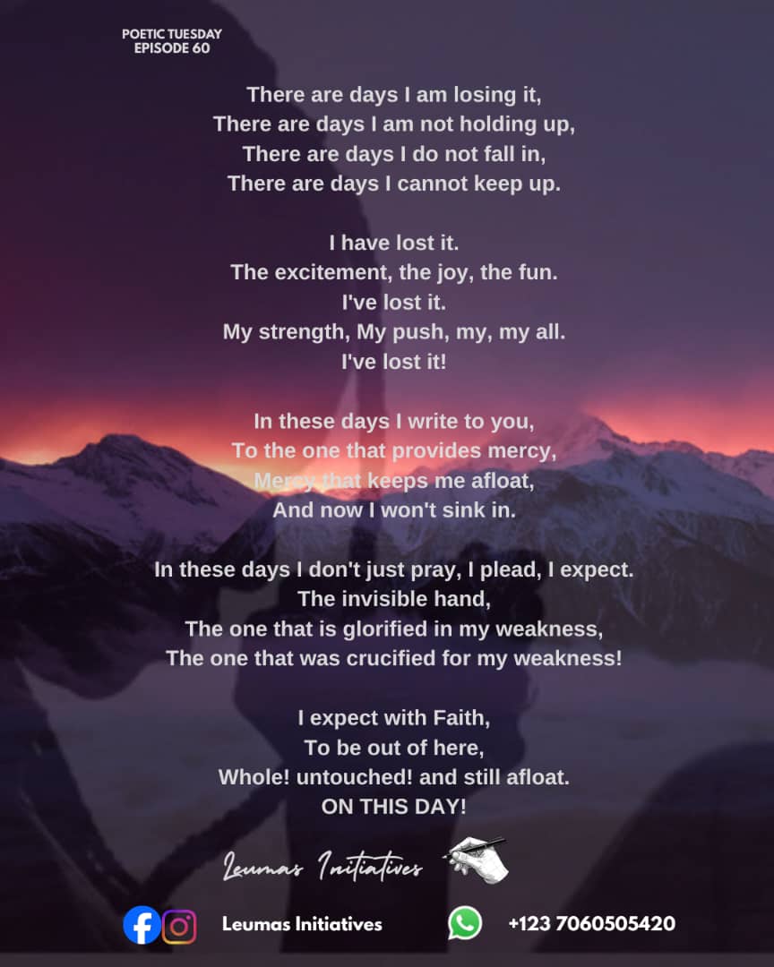 Leumas_Init's tweet photo. ”This is the me that will not flee,
When it seems strength isn't free.”

Poetic Tuesday EP 60-62 💃
I'm Leumas Initiatives ⚡
Enjoy your day Family 💕 https://t.co/uoos9RDNBp