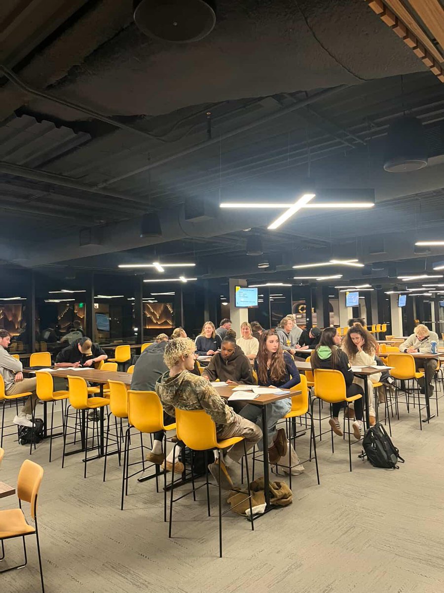 Excellence7220's tweet photo. Great night of growth at our Speed Interview Workshop! Student-athletes sharpened their interview skills, practiced strong responses, and built confidence for what’s next. 💛🤎 

#GoWyo #WyoAthletics #CowboyUp #OneWyoming #BrownAndGold #StudentAthleteSuccess https://t.co/ihWAwYSwY7