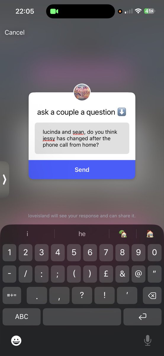hope my question gets through 🤞 #LoveIslandAllStars