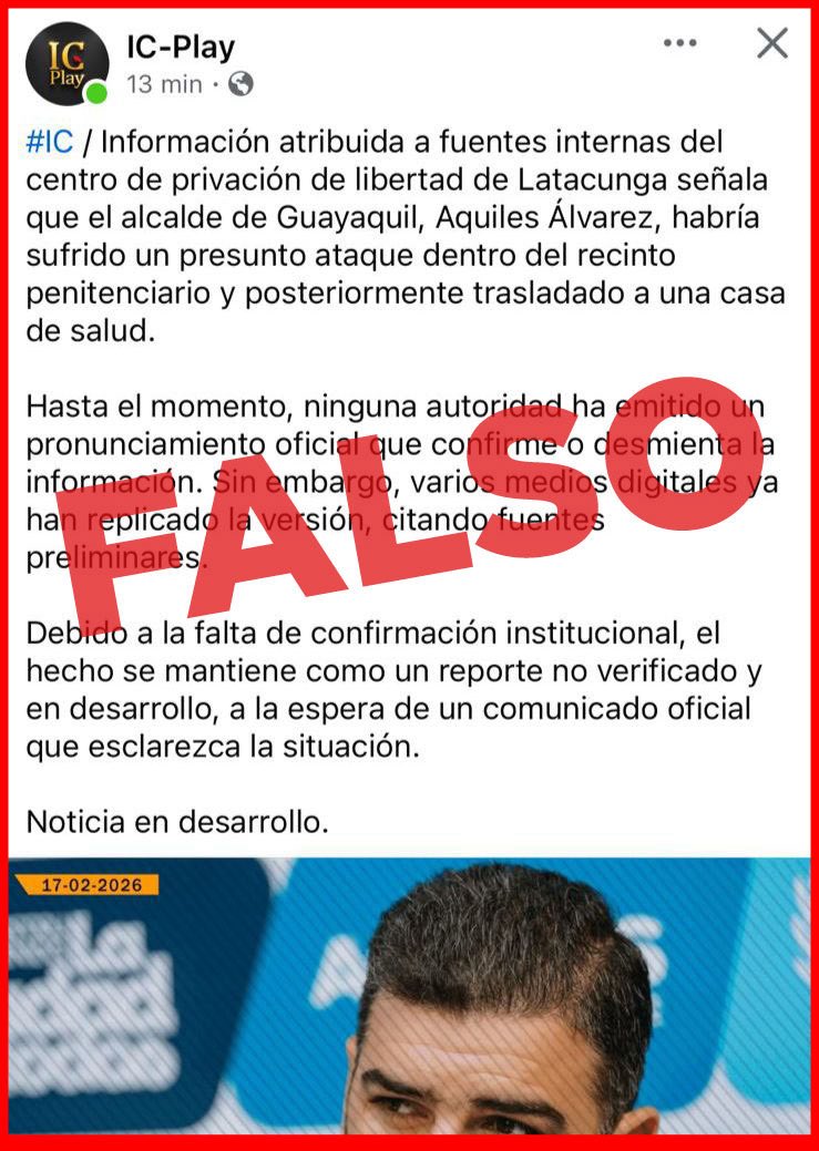 Instamos a la ciudadanía a mantenerse informada a través de fuentes oficiales.