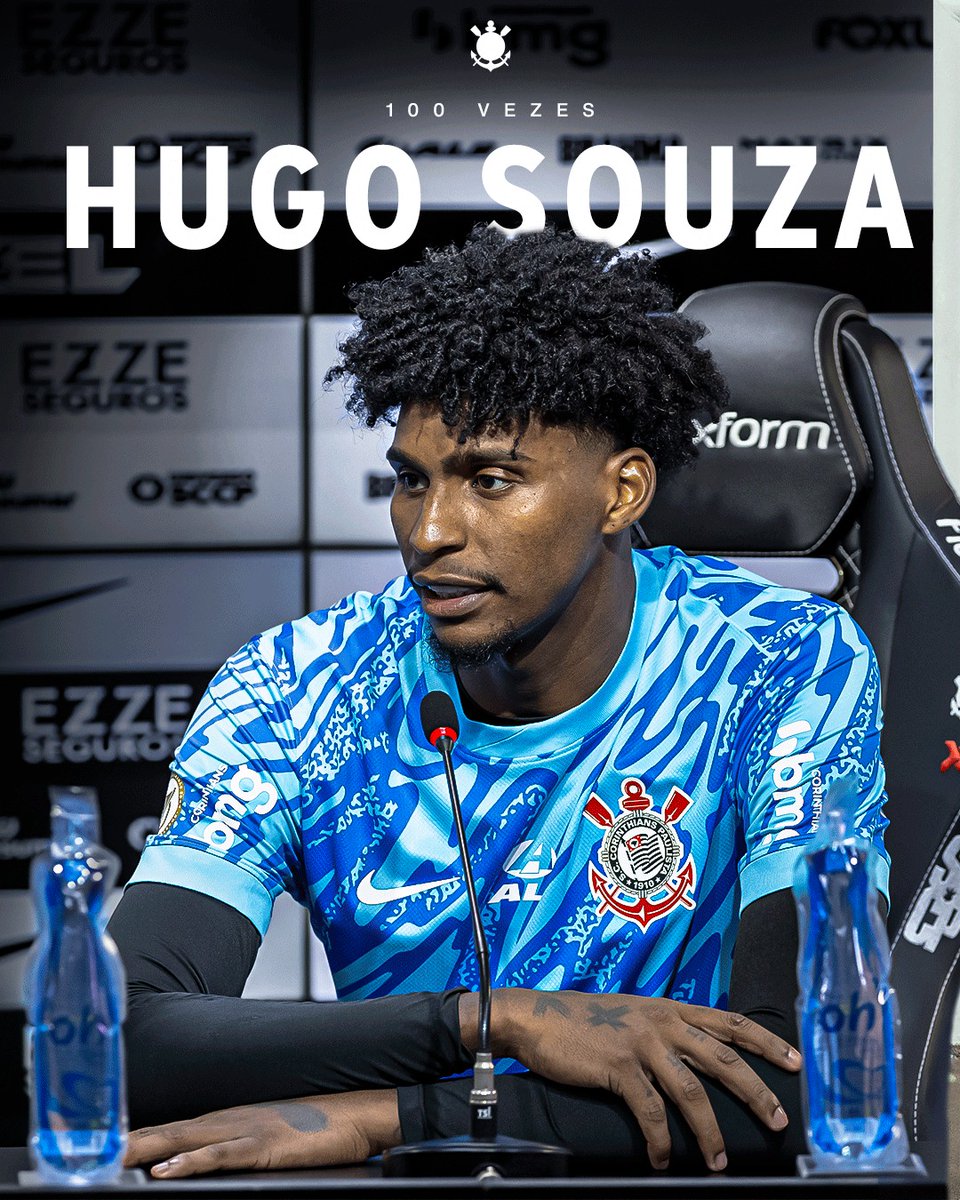 Corinthians's tweet photo. 💯 jogos do Hugo Souza!

Preparamos um carrossel especial para a Fiel relembrar o começo e momentos marcantes até o momento da especial trajetória do nosso goleiro pelo Timão! 🤩

Vamos juntos por mais, Hugo! 👊🏽

#VaiCorinthians https://t.co/FTgNe8K2Bw