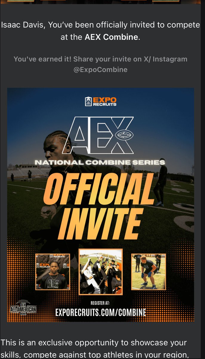 _isaacdavis_'s tweet photo. Thanks for the invite @ExpoRecruits https://t.co/gYhTlK4StR