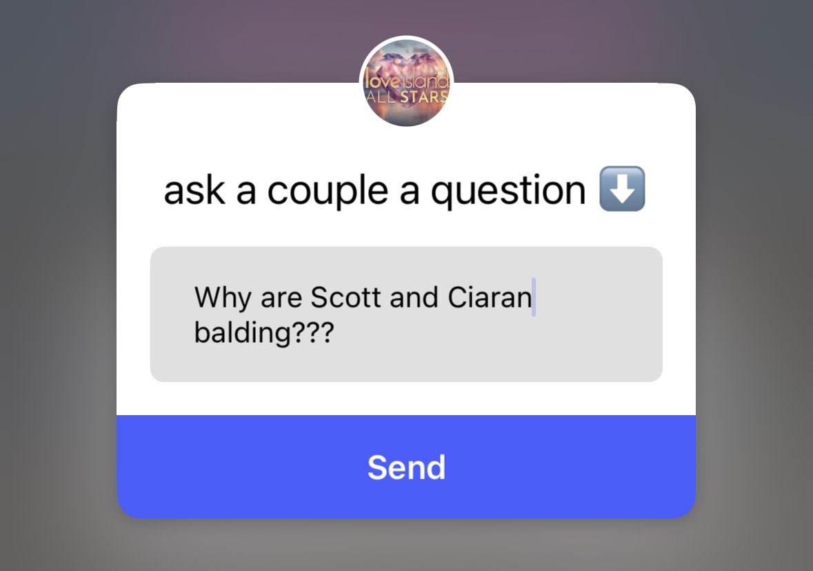 Asking the REAL questions… #LoveIslandAllStars #LoveIsland