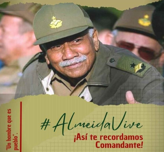 Esp_IntiP's tweet photo. Juan Almeida Bosque nació  el 17/2/ 1927, fue un político cubano y uno de los comandantes originales de las fuerzas insurgentes de la Revolución Cubana . Tras la toma del poder por los rebeldes en 1959, fue una figura destacada del Partido.Comunista de Cuba. @CubaMined @btan0987 https://t.co/RE93VNmohe