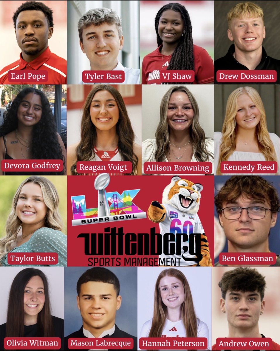WittenbergHSS's tweet photo. Huge shoutout to our amazing students who volunteered at the Super Bowl! 🏈 Your hard work, professionalism, and team spirit did not go unnoticed. Wittenberg is so proud to see such amazing students represent us! 🐯 https://t.co/15pVZWA83g