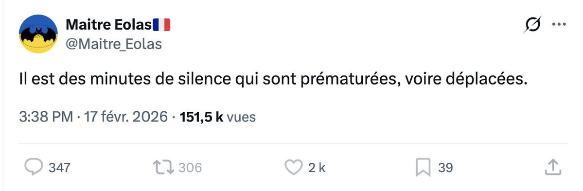 GeWoessner's tweet image. J'avoue que je ne sais pas comment interprêter ce tweet...
1/ Maître Éolas pense que Quentin n'est pas mort, va réapparaître et qu'on aura tous l'air cons.
2/ Maître Éolas pense que Quentin a glissé et que le tabassage est une mise en scène.
3/ Maître Éolas pense que la jupe de