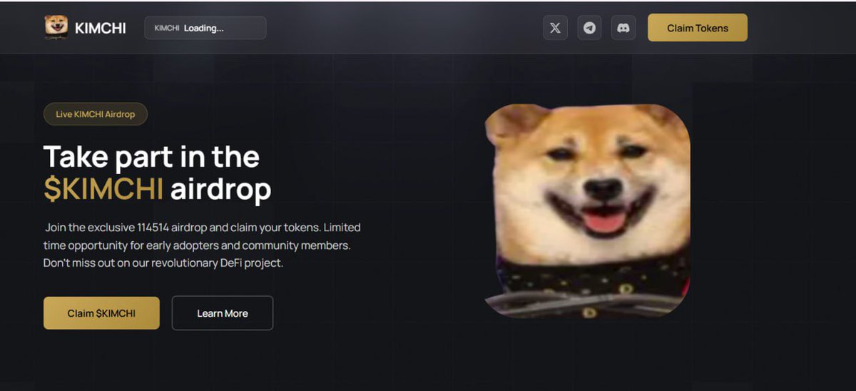 KimchiDev_'s tweet image. After a clean launch, $KIMCHI is giving back.

Community wallets that supported early are being rewarded through a launched Airdrop
Claim: claim-kimchi.pages.dev
CA: HaUXAdAWWUkb2WTmh8z1TdaEmZkYjnQnmC6tHUdTAHvi