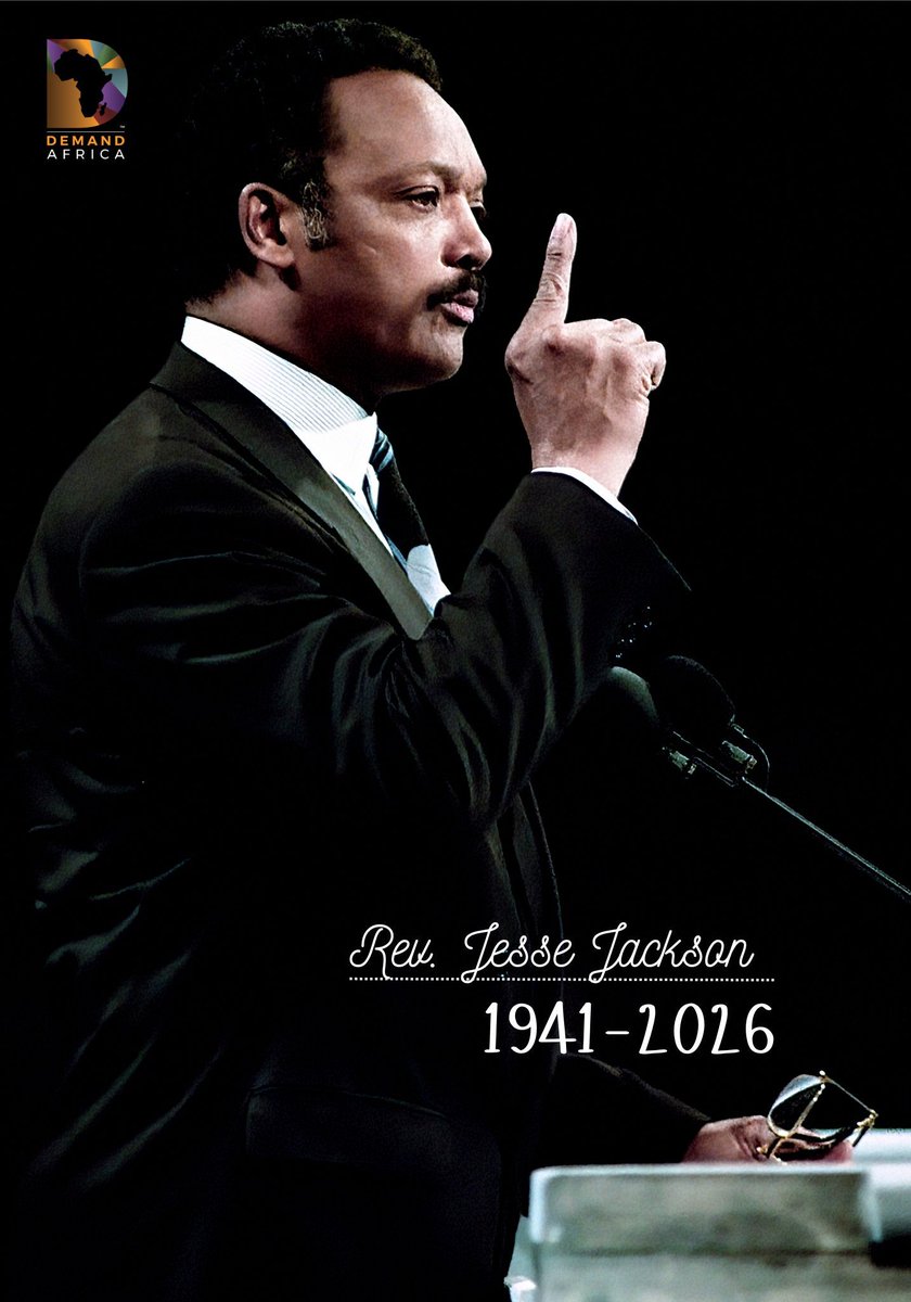 The Demand Africa family joins the world in honoring the life and legacy of Jesse Jackson. 🕊️
We celebrate his courage, his faith, and the lasting impact of his work.
Rest in power, Rev. Jesse Jackson. ✊🏾🖤

#RIPJesseJackson #RestInPower #CivilRights