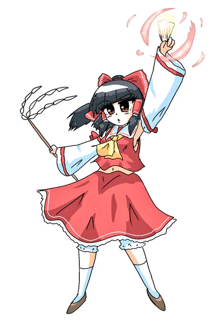 朝から東方の霊夢描いてました なんとなく自分の描く霊夢、 昨年同人誌描いてから垢が抜けた気がする