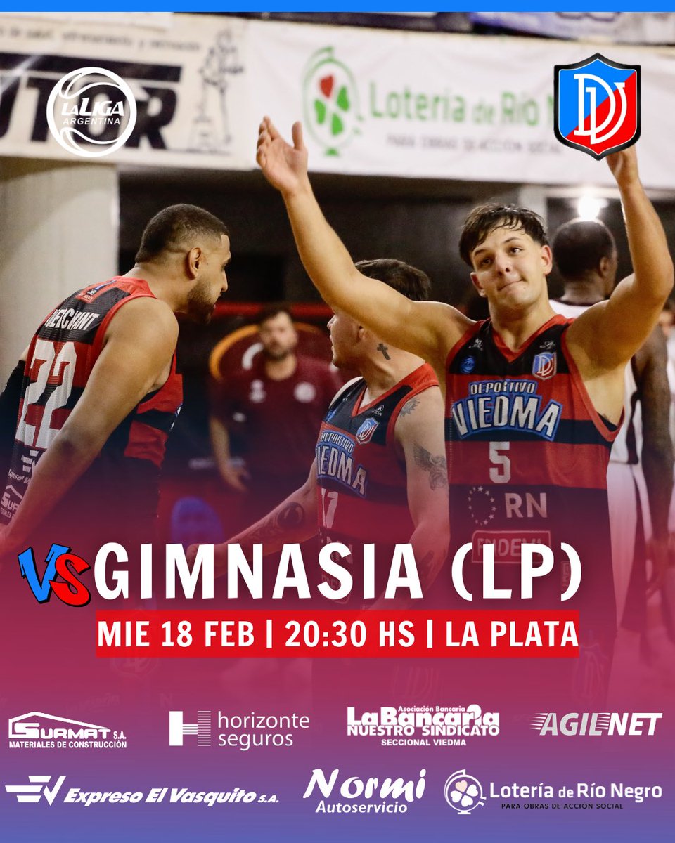 DepoViedmaOK's tweet image. #LaLigaArgentina 🏀 ¡MAÑANA J𝘂𝗲𝗴𝗮 𝗩𝗶𝗲𝗱𝗺𝗮! 💪

🏀 #LaLigaArgentina - Fecha 23
🗓️ Miércoles 18 de febrero
⏰ 20:30 hs
🆚 Gimnasia y Esgrima de La Plata
🏟️ La Plata
⏯️ Vivo por #Basquetpass
📊 App de la CABB

¡Dale Viedma! 🖤💙❤️