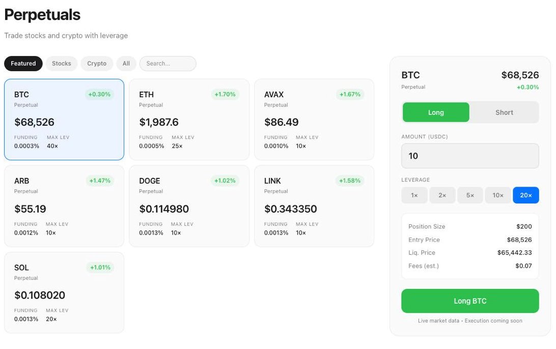Lume web view is cooking and drops March 5th. 💥

You can straight-up long or short US stocks right there using <a href="/HyperliquidX/">Hyperliquid</a> perps on Solana. 😍

Characterized by exceptional ease, remarkable speed, and profoundly intuitive interaction paradigms.