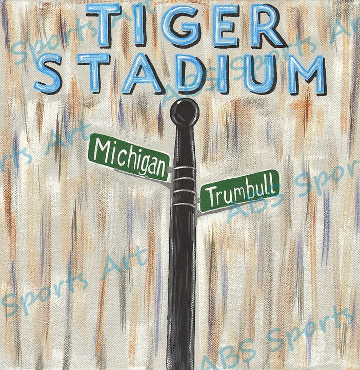 Art of the Day! "Tiger Stadium Minimalist Painting". Buy at: ArtPal.com/abssportsart?i…