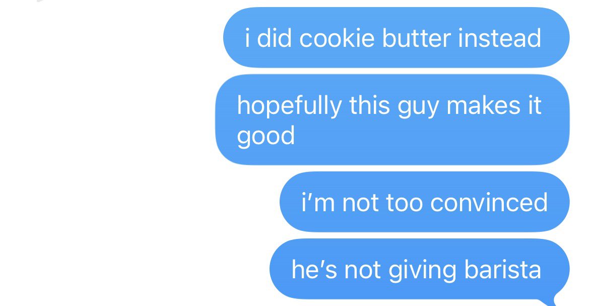 my intuition was right 😭 tasted like cookie butter with milk
