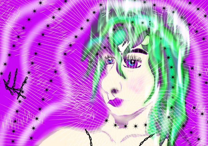 wackykatt93's tweet photo. Art of the Day! "Northern lights Nina". Buy at: https://t.co/n4xmthcc93 https://t.co/1YCw3MWe0W