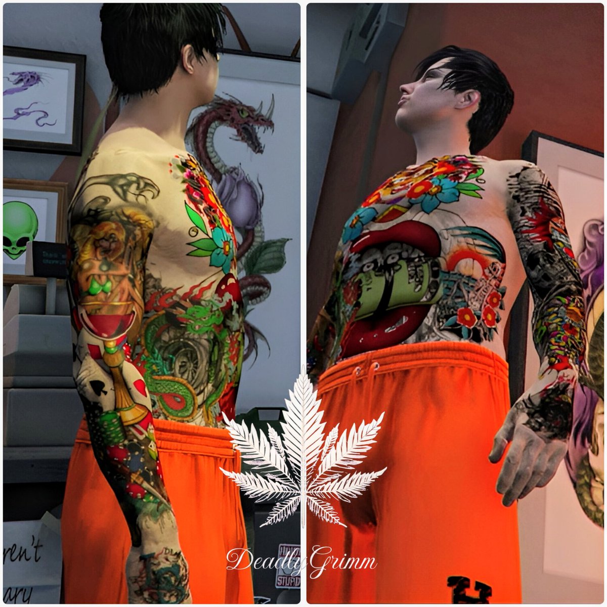 5x Stacked tattoos looking real good. 

#beff
#gta5
#ps5