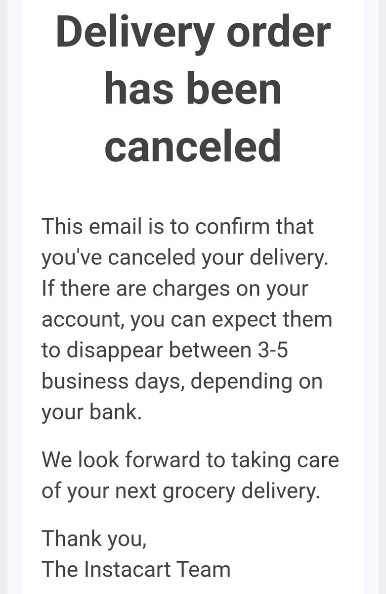 Taking care of my next delivery? You mean making me wait all day, pushing back the delivery time until its too late in the day for me to receive it? Instacart is such a trash service.