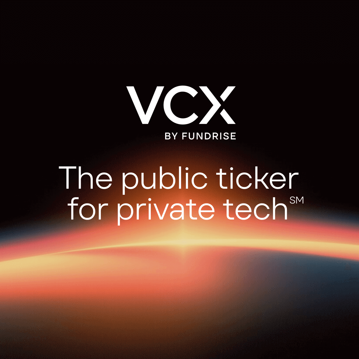 fundrise's tweet photo. VCX is the public ticker for private tech