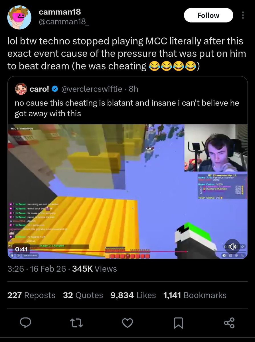 “I wanted to apologize to you and you only if you felt like bringing up Techno here was in poor taste.” Bc it was? You brought up techno up to hate on Dream? That’s disgusting. Using his name to fuel the hate train against Dream will always be disrespectful and vile.