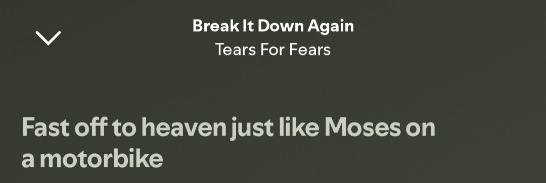 This lyric always gets me