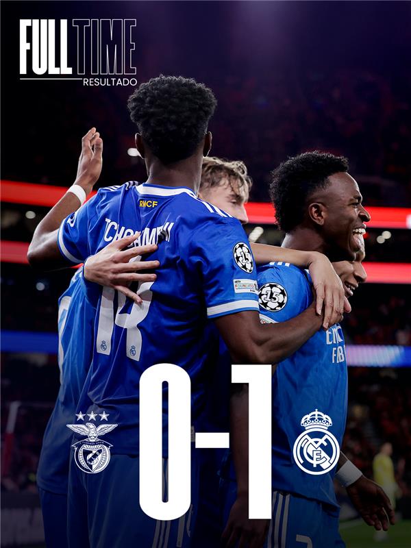Con gol de Vinicius Junior, el Real Madrid se desquitó en la ida de 16avos de final de la Champions ante el Benfica en Portugal 0-1. Van a la vuelta con ventaja los merengues.