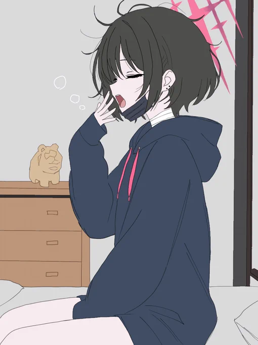 おはよ…先生 …何? そんなに見たって面白い事なんて起きない… …は?寝癖…?